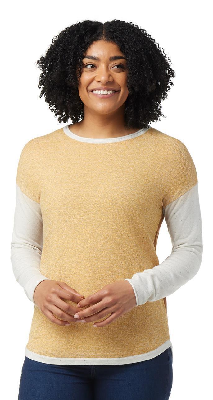 Shadow Pine Colorblock Sweater - Womens - Honey Gold / Natural Donegal Marl 2