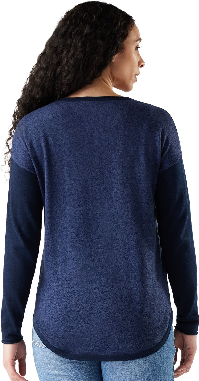 Shadow Pine Colorblock Sweater - Womens - deep navy 1