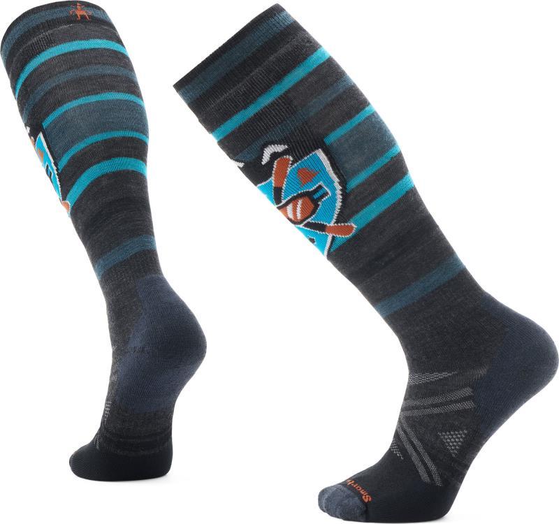 Ski Full Cushion Alpine Edge Over The Calf Socks - Mens - Charcoal 1