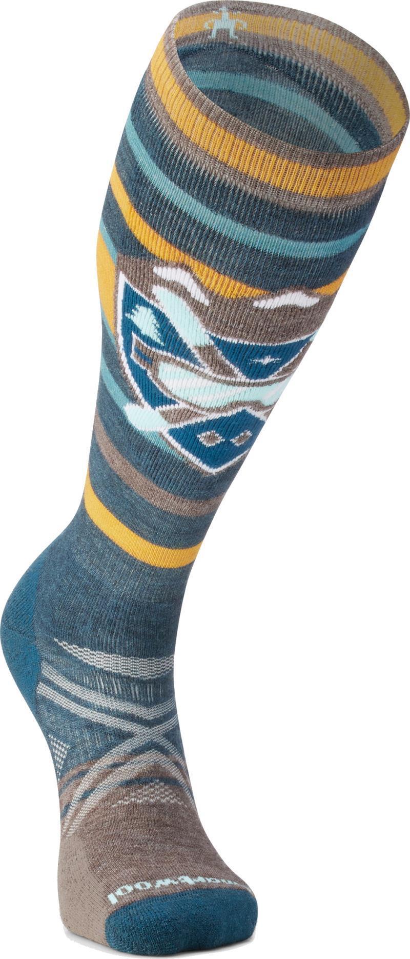 Ski Full Cushion Alpine Edge Over The Calf Socks - Mens - Twilight Blue 2