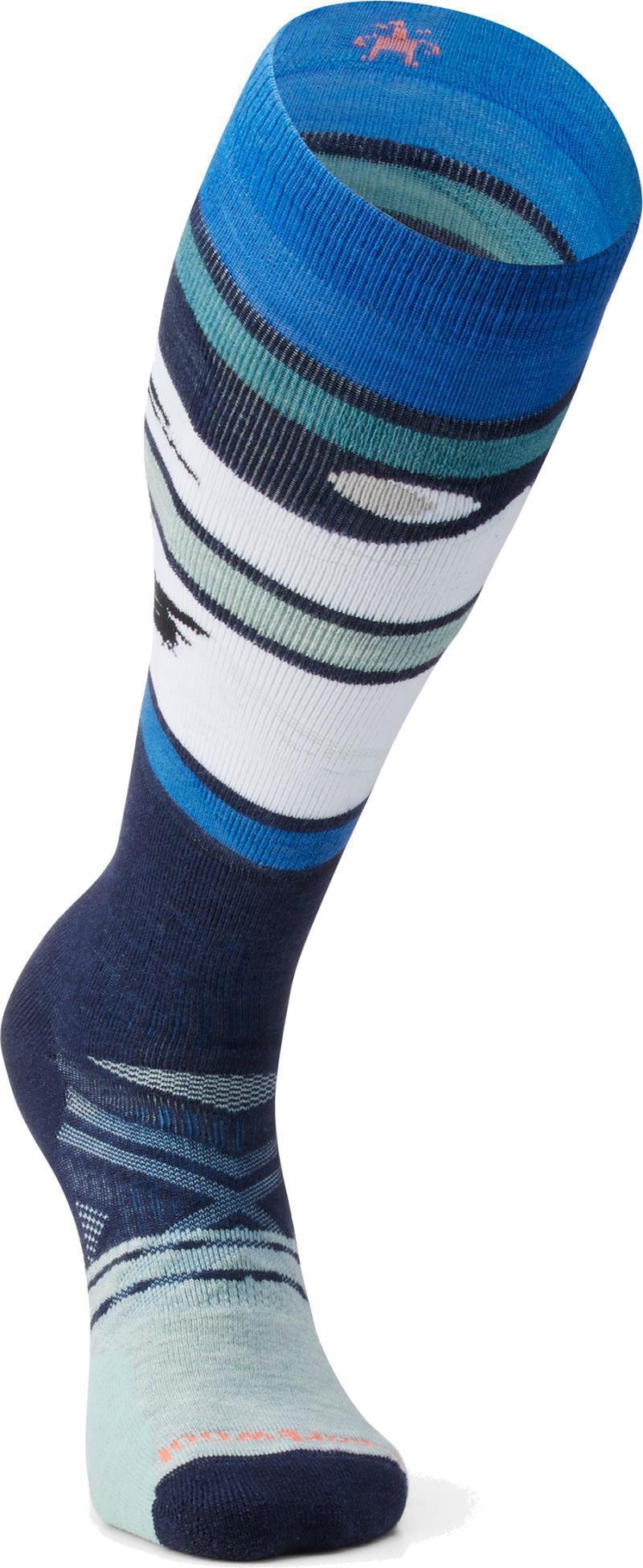 Ski Full Cushion Midnight Ski Pattern Over The Calf Socks - Mens - Deep Navy 2