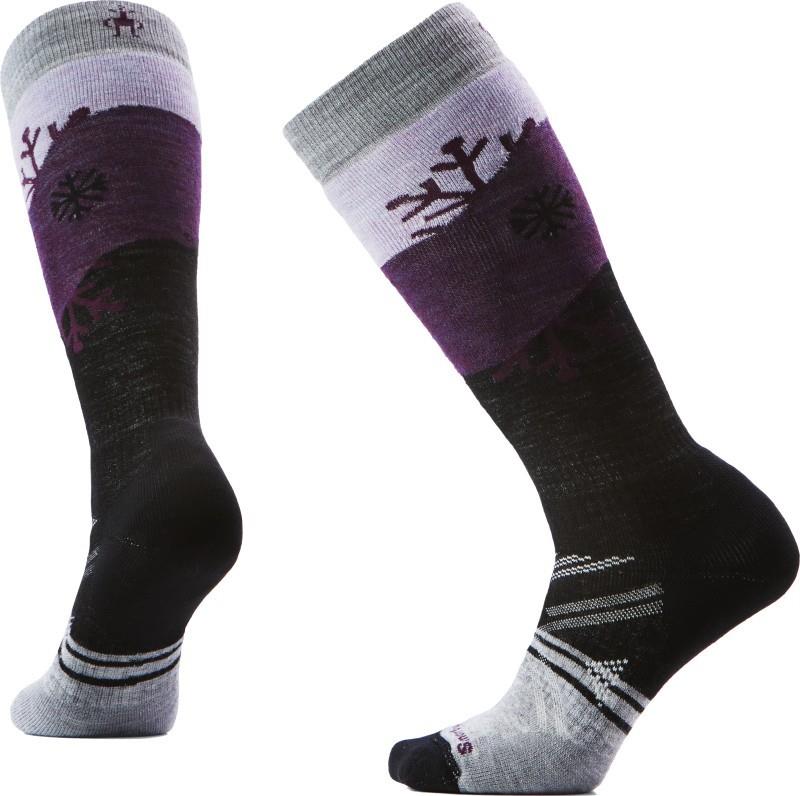 Ski Full Cushion Snowpocalypse Over The Calf Socks - Womens - purple eclipse 1