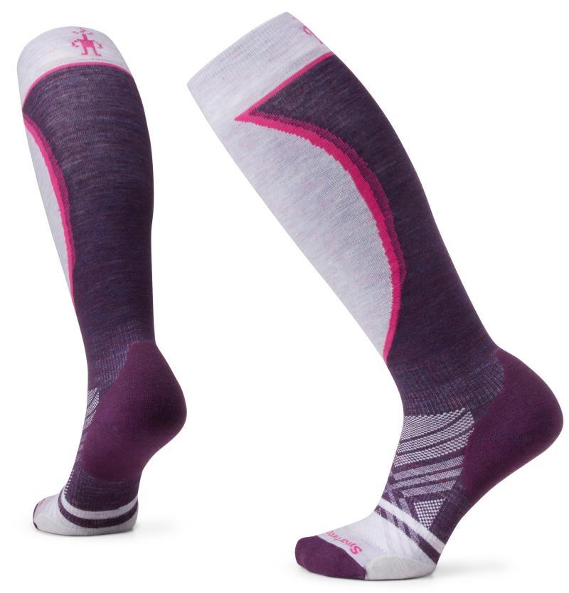 Ski Targeted Cushion Extra Stretch Over The Calf Socks - Womens - Purple Iris 1