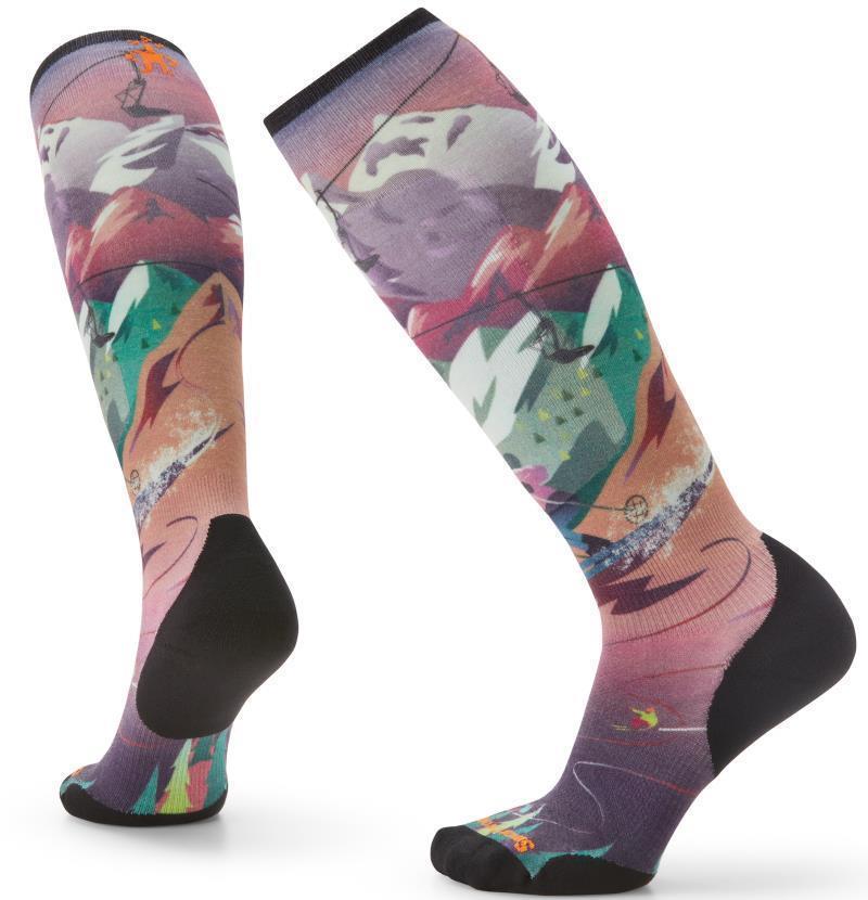 Ski Targeted Cushion Lift Bunny Print Over The Calf Socks - Womens - Multi Color 1