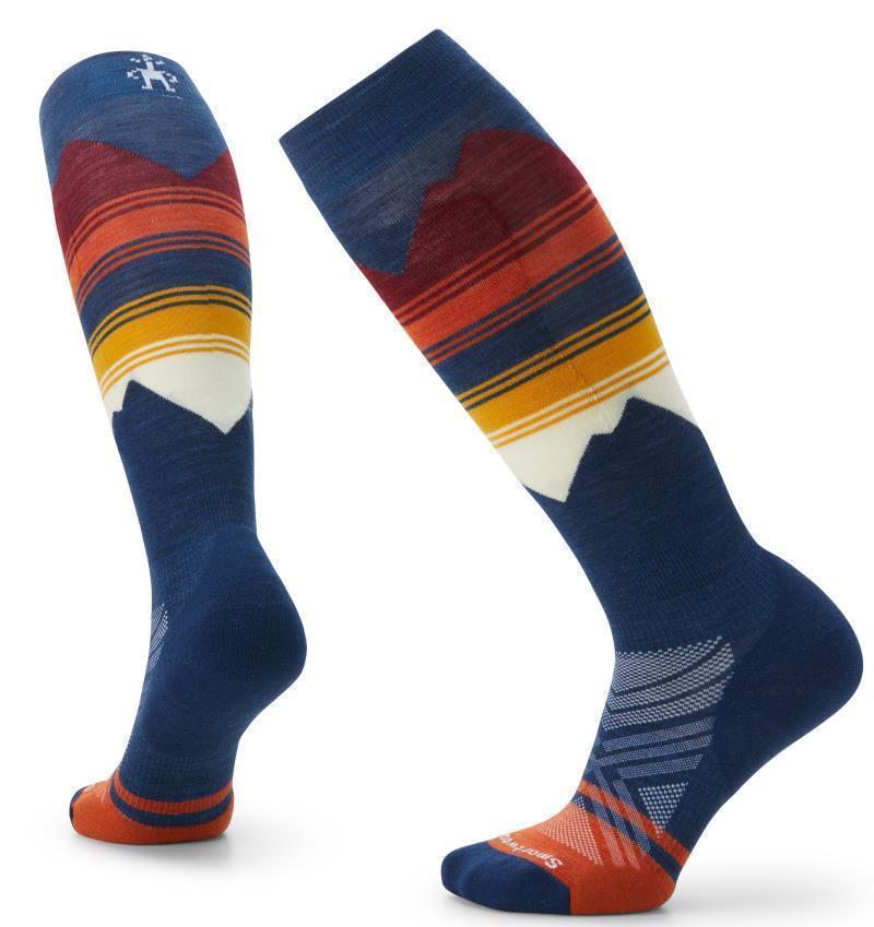 Ski Targeted Cushion Pattern Over The Calf Socks - Womens - Alpine Blue 1