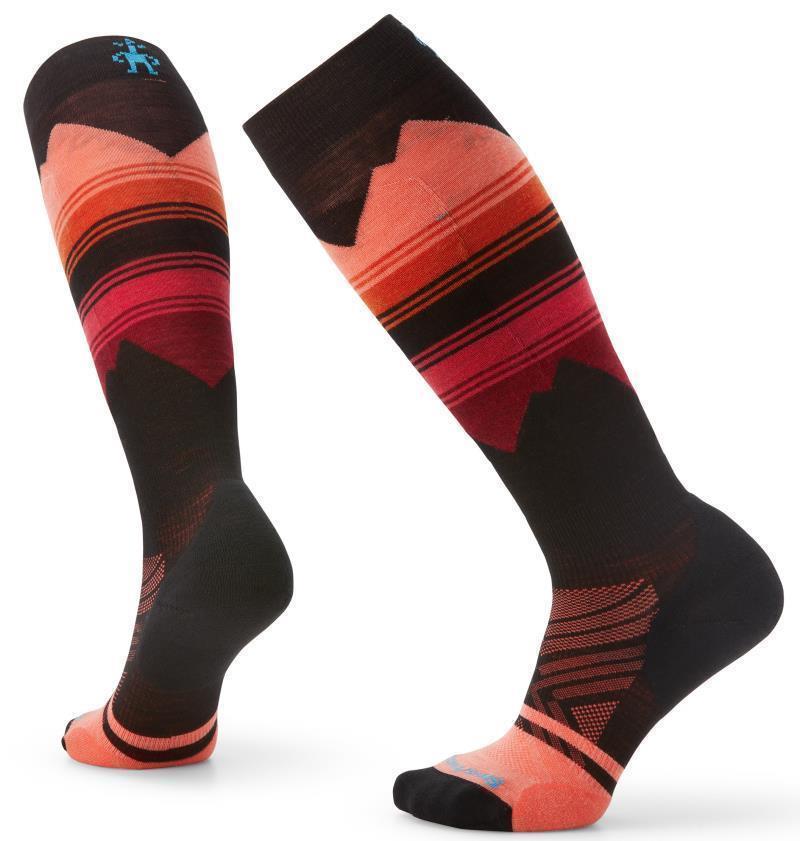 Ski Targeted Cushion Pattern Over The Calf Socks - Womens - Black 1