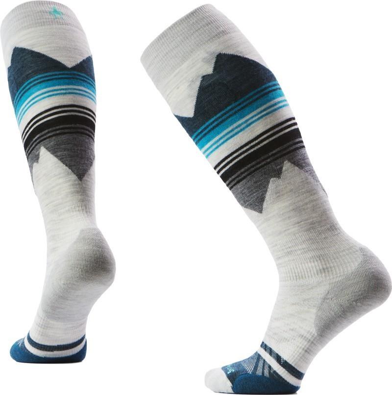 Ski Targeted Cushion Pattern Over The Calf Socks - Womens - ash 1