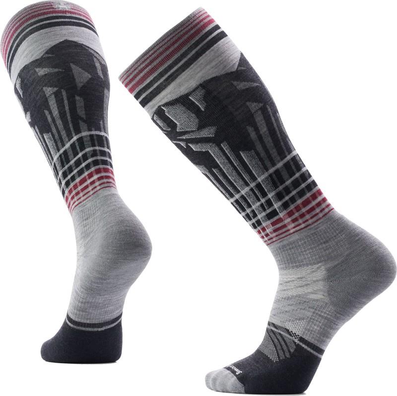 Ski Targeted Cushion Summit Shot Over The Calf Socks - Mens - light gray 1