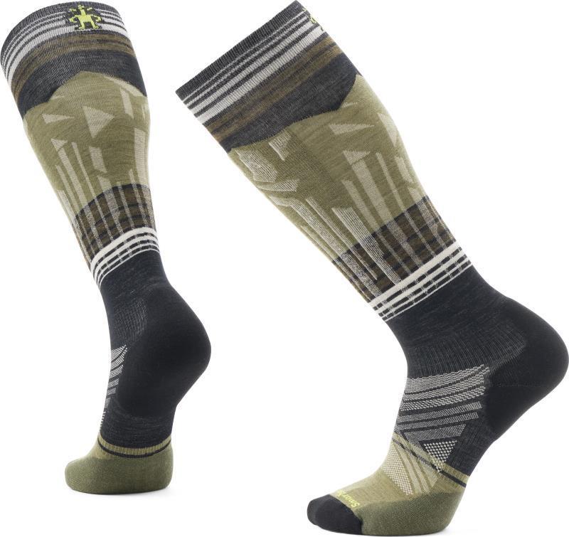 Ski Targeted Cushion Summit Shot Over The Calf Socks - Unisex - Black 1