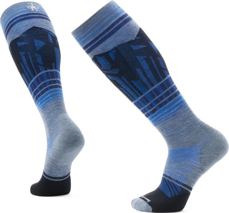 Ski Targeted Cushion Summit Shot Over The Calf Socks - Unisex - Pewter Blue 1