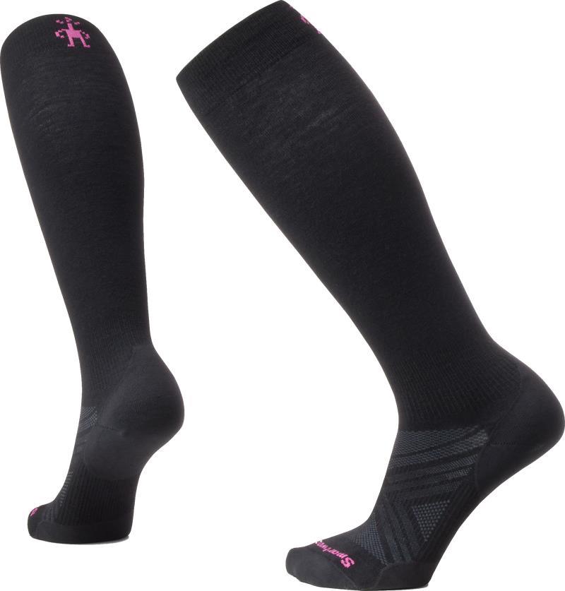 Ski Zero Cushion Extra Stretch Over The Calf Socks - Womens - Black 1