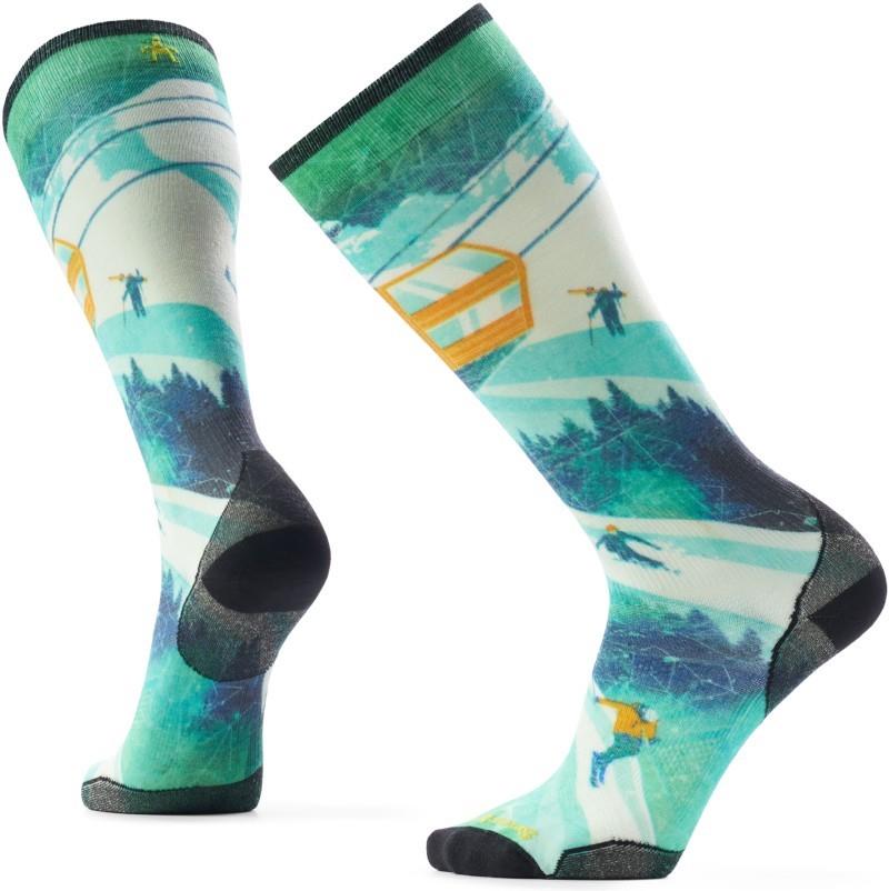 Ski Zero Cushion Ski Day Print Over The Calf Socks - Mens - capri 1