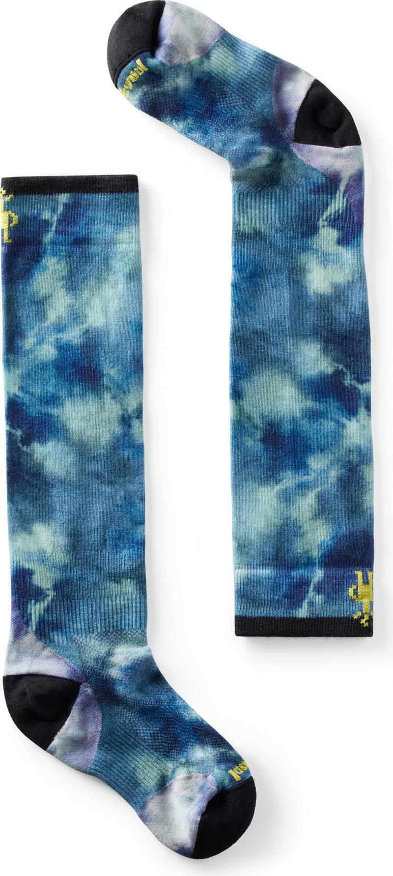 Ski Zero Cushion Tie Dye Print Over The Calf Socks - Junior - Deep Navy 1
