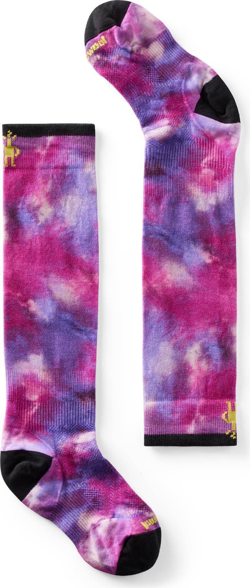Ski Zero Cushion Tie Dye Print Over The Calf Socks - Junior - Purple Iris 1