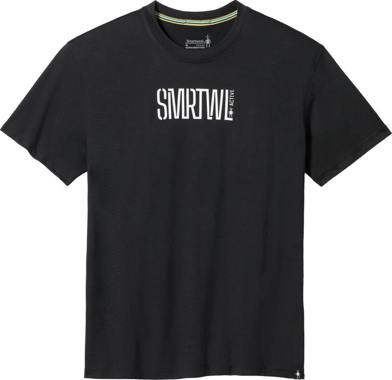 Smartwool Active Logo Graphic SS Tee - Unisex - Black 1