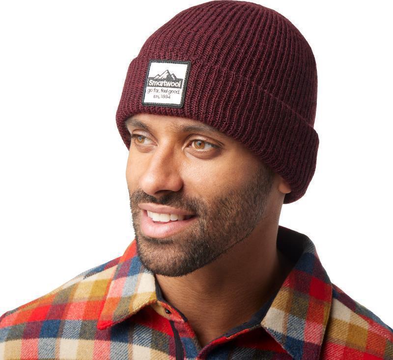 Smartwool Patch Beanie - Black Cherry Heather 3