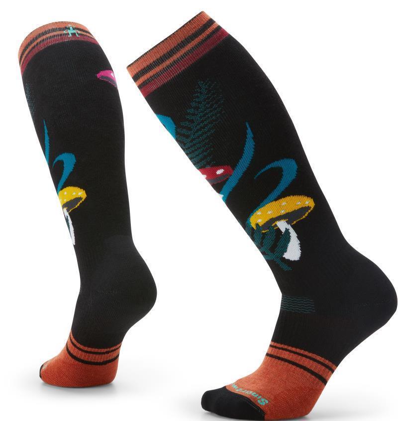 Snowboard Full Cushion Fungi Fabulous Over The Calf Socks - Womens - Black 1