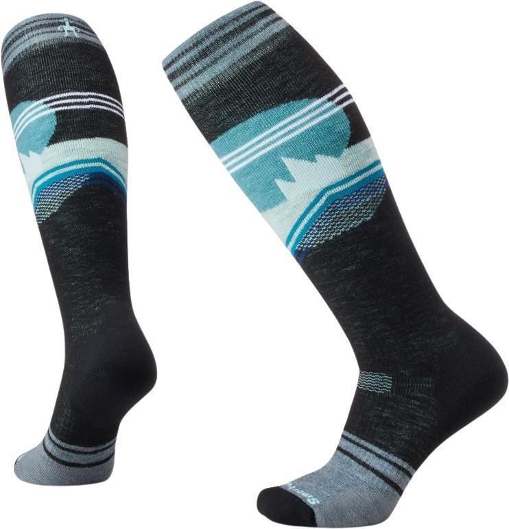 Snowboard Full Cushion Moon Energy Over The Calf Socks - Womens - Black 1
