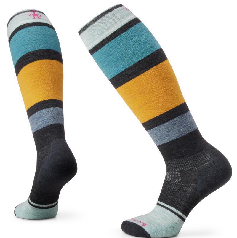 Snowboard Targeted Cushion Extra Stretch Over The Calf Socks - Womens - Charcoal 1