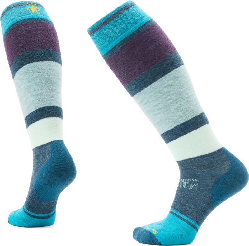 Snowboard Targeted Cushion Extra Stretch Over The Calf Socks - Womens - Twilight Blue 1