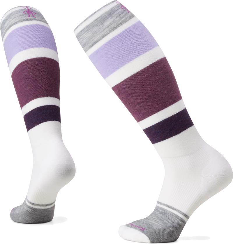 Snowboard Targeted Cushion Over The Calf Socks - Womens - White 1