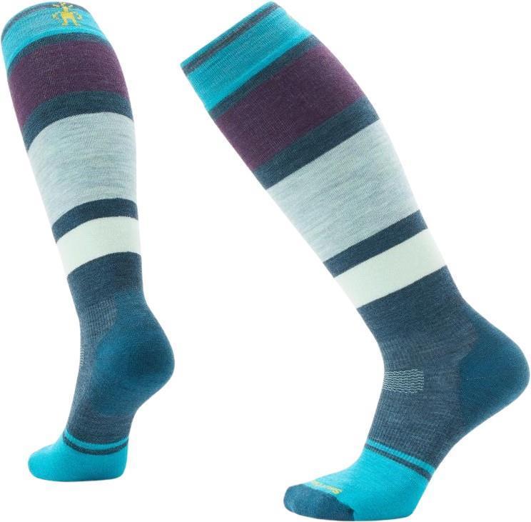 Snowboard Targeted Cushion Over The Calf Socks - Womens - twilight blue 1