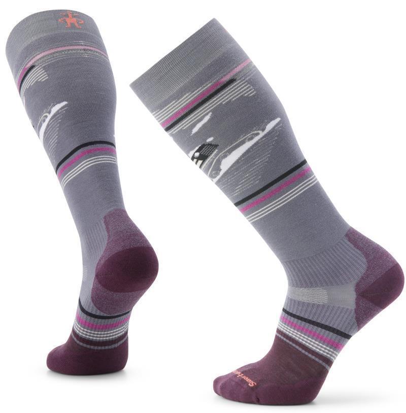 Snowboard Targeted Cushion Piste Machine Over The Calf Socks - Mens - Graphite 1