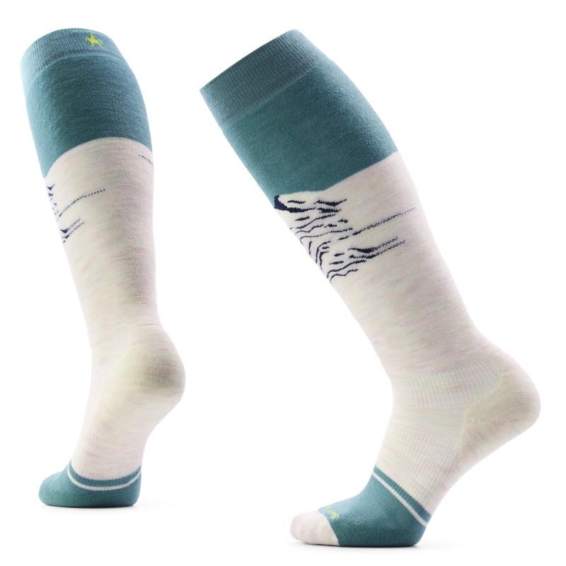 Snowboard Targeted Cushion Valley Sunset Over The Calf Socks - Womens - moonbeam 1
