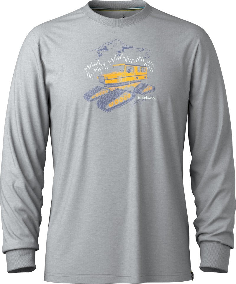 Snowcat Graphic LS Graphic Tee - Mens - light gray heather 1