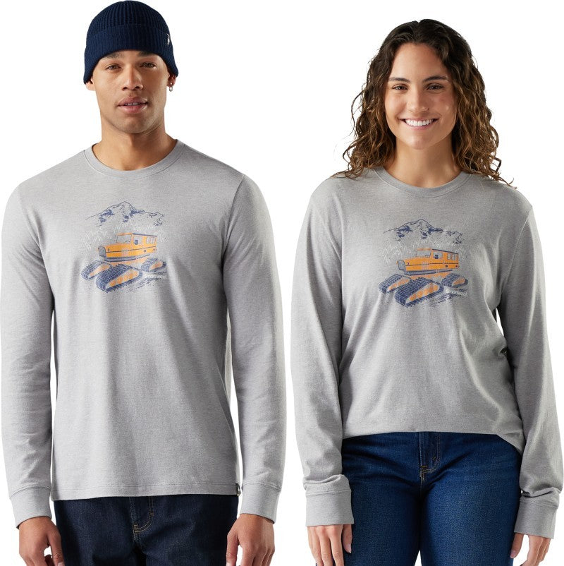 Snowcat Graphic LS Graphic Tee - Mens - light gray heather 1