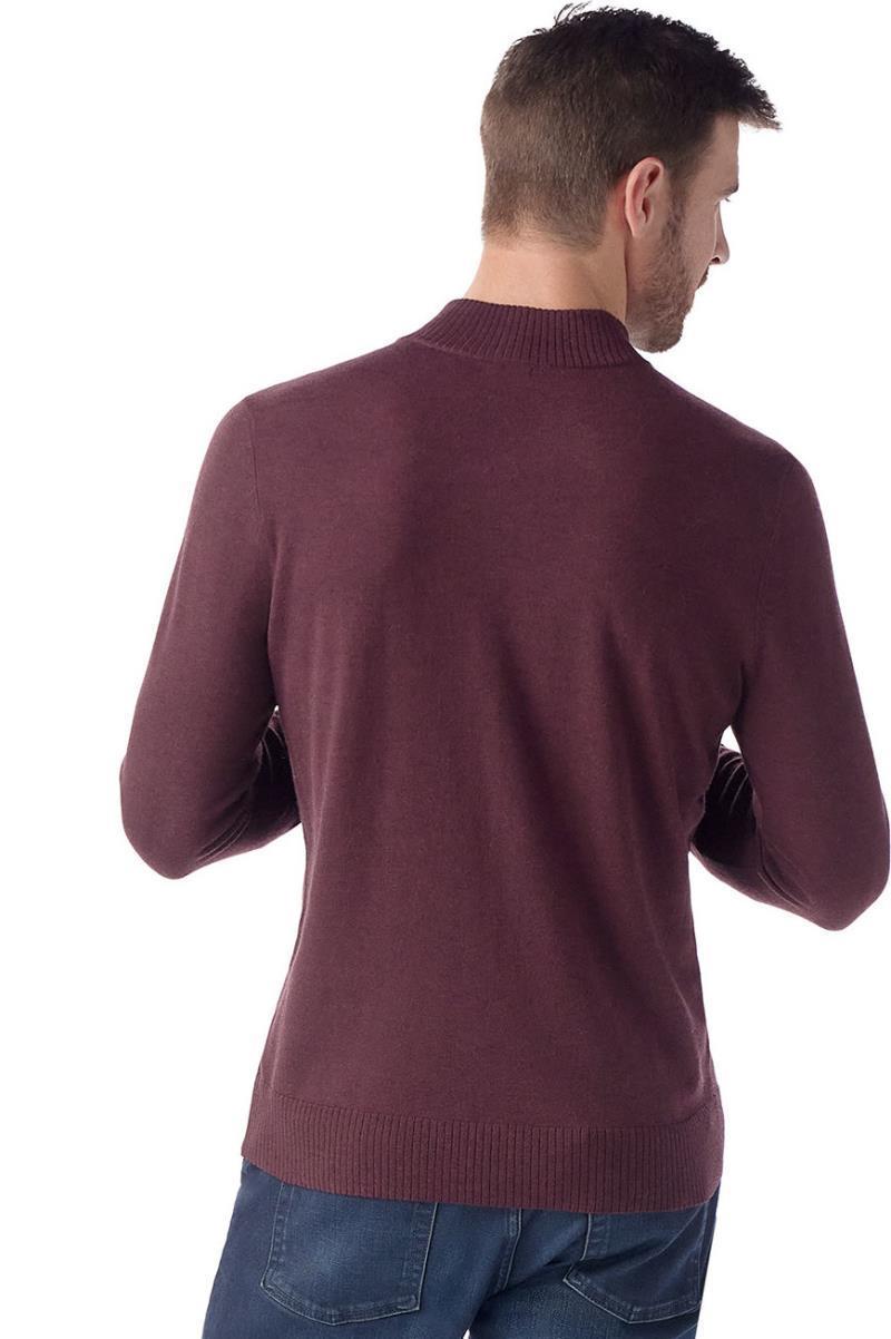 Sparwood 1/2 Zip Sweater - Mens - Eggplant Heather 3