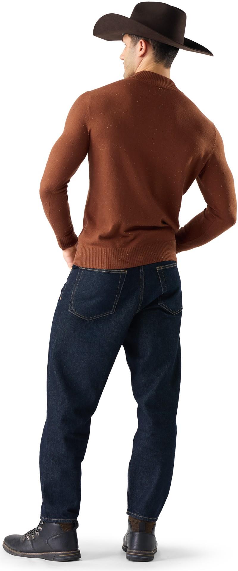 Sparwood 1/4 Zip Sweater - Mens - burnt sienna donegal 1