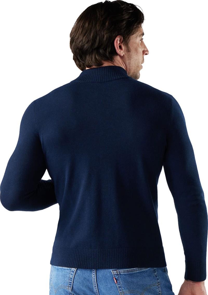Sparwood 1/4 Zip Sweater - Mens - deep navy heather 1