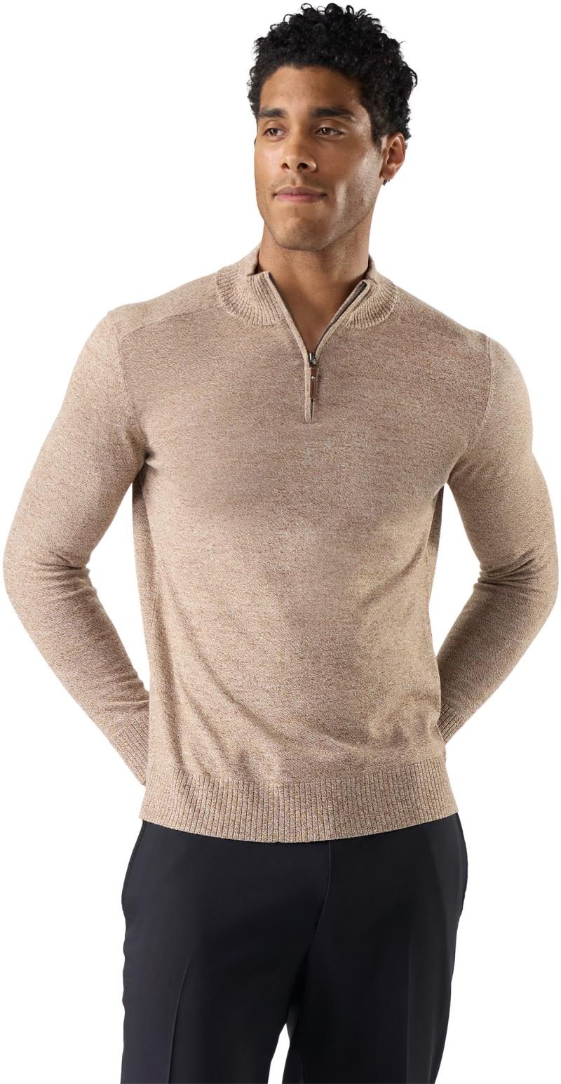 Sparwood 1/4 Zip Sweater - Mens - mocha heather marl 1