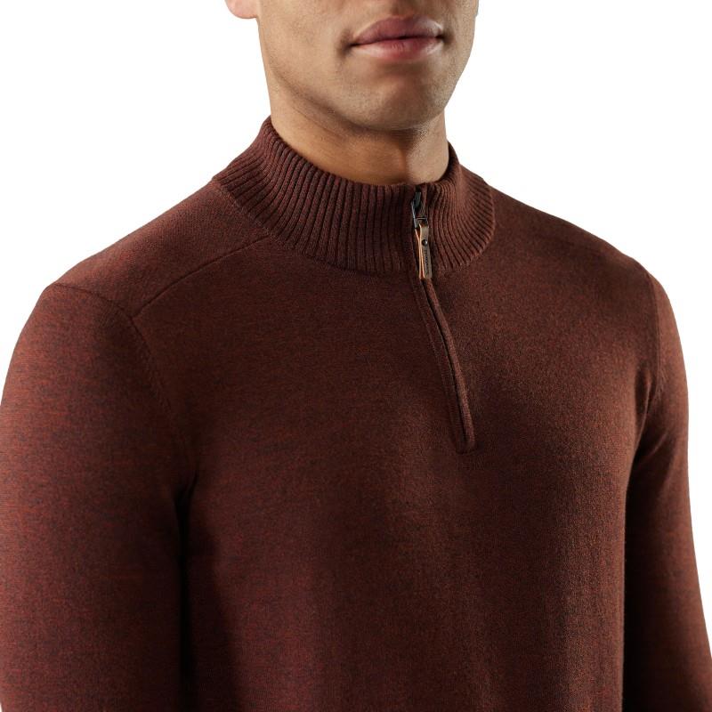 Sparwood 1/4 Zip Sweater - Mens - pecan brown / mink 1