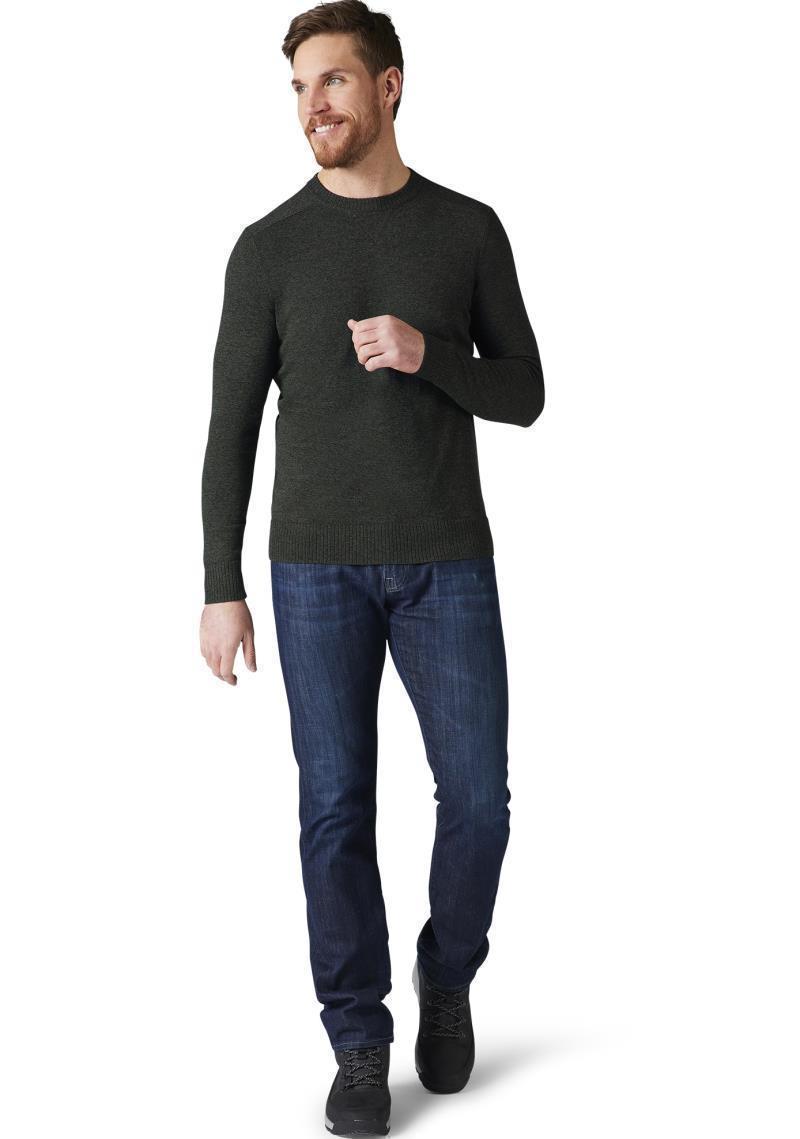 Sparwood Crew Sweater - Mens - Dark Sage Heather / Black 2
