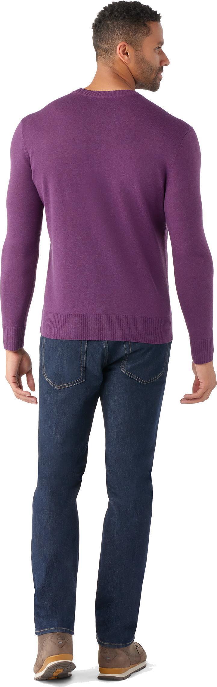 Sparwood Crew Sweater - Mens - Purple Iris Heather 3