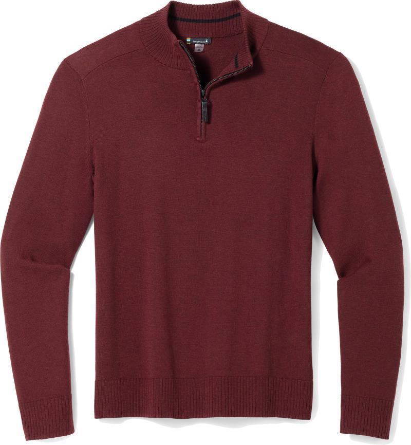 Sparwood Half Zip Sweater - Mens - Black Cherry Heather 1