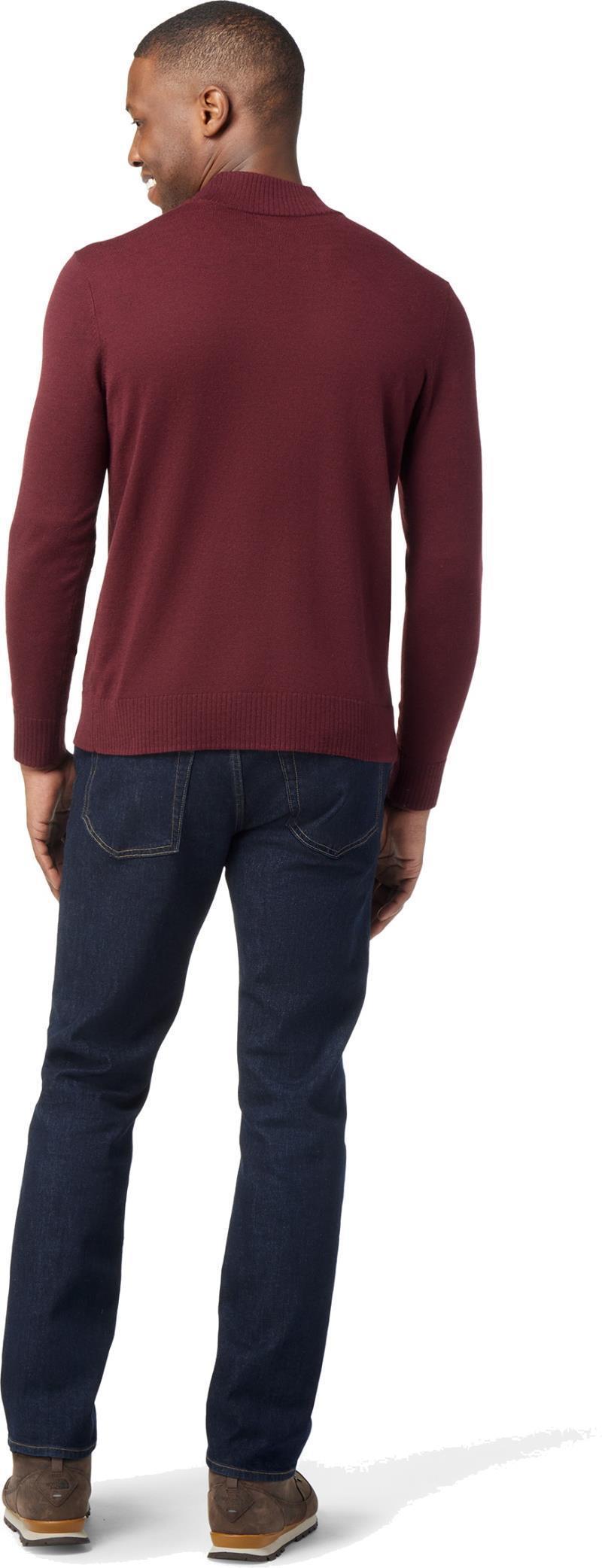 Sparwood Half Zip Sweater - Mens - Black Cherry Heather 3