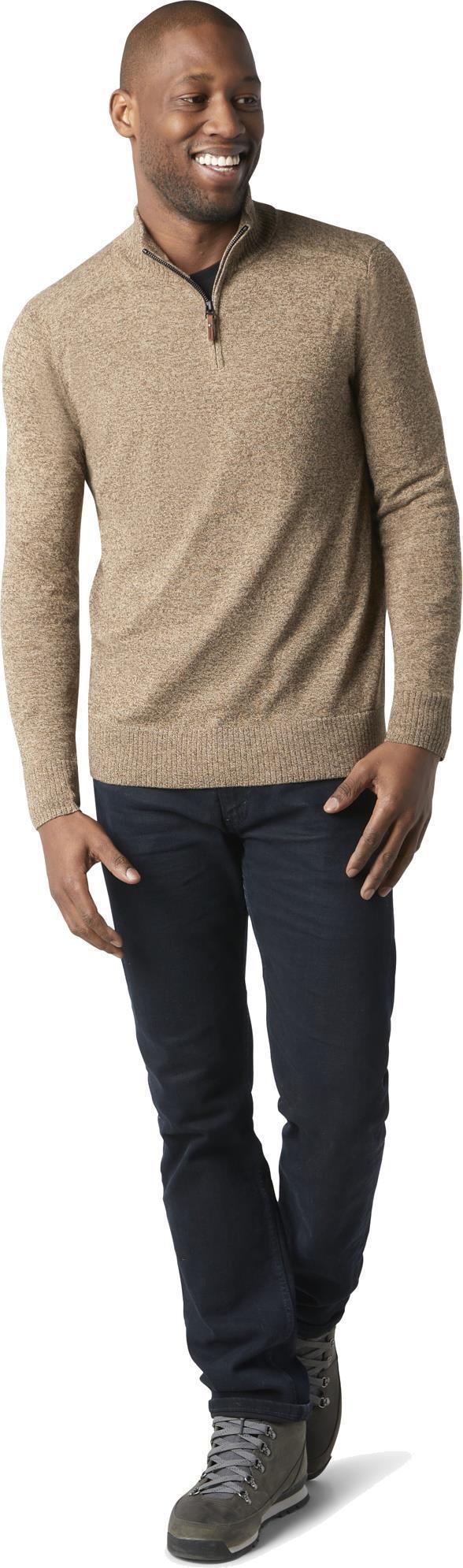 Sparwood Half Zip Sweater - Mens - Camel Heather / Military Olive Heather 2