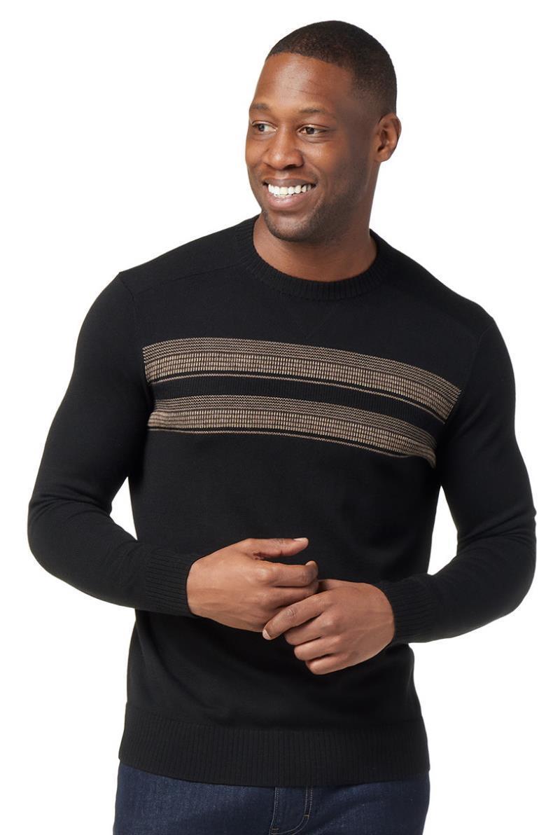 Sparwood Stripe Crew Sweater - Mens - Black / Flint Heather 2