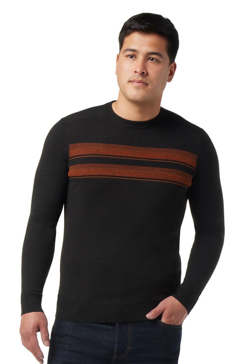 Sparwood Stripe Crew Sweater - Mens - Charcoal Heather / Picante Heather 2