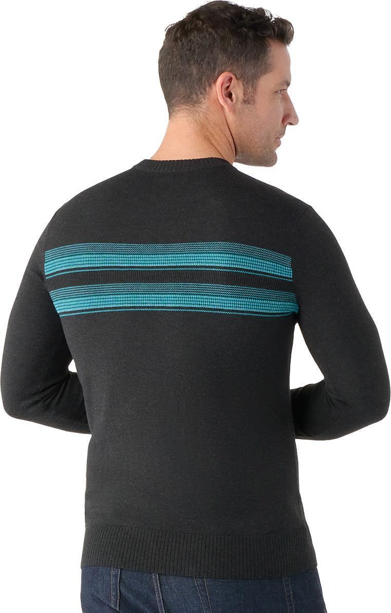 Sparwood Stripe Crew Sweater - Mens - Charcoal / Emerald 3