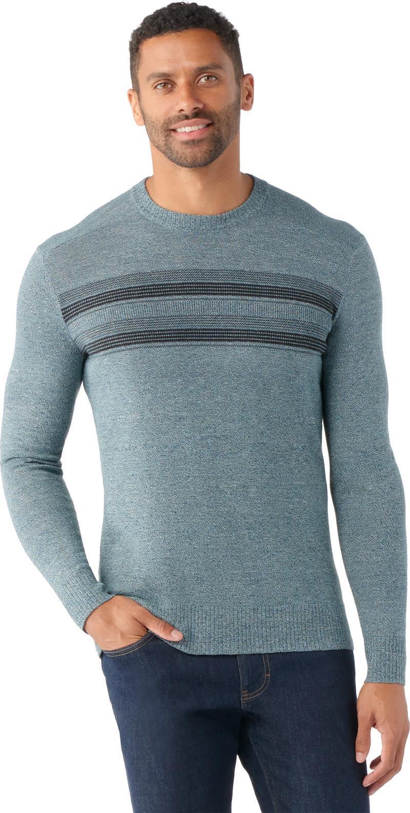 Sparwood Stripe Crew Sweater - Mens - Twilight Blue Marl 2