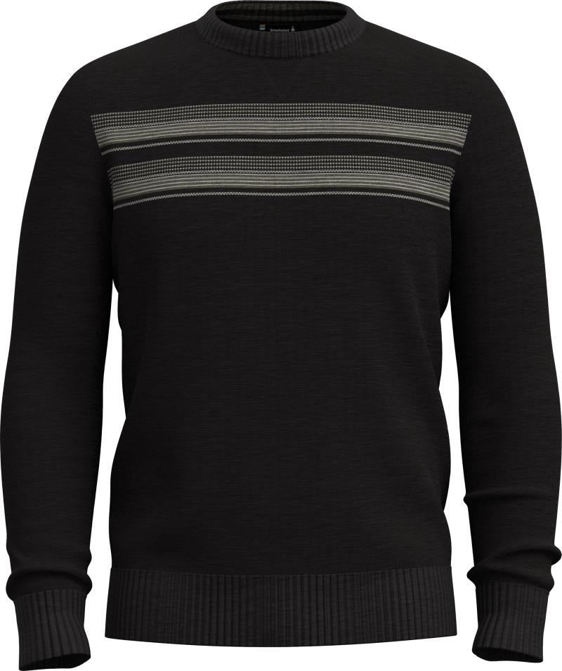 Sparwood Stripe Crew Sweater - Mens - charcoal / winter moss 1
