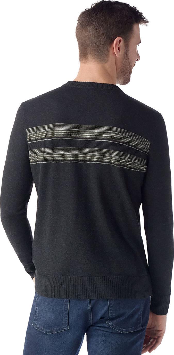 Sparwood Stripe Crew Sweater - Mens - charcoal / winter moss 1
