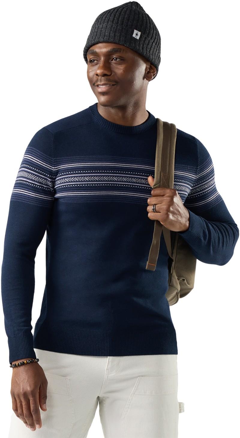 Sparwood Stripe Crew Sweater - Mens - deep navy 1