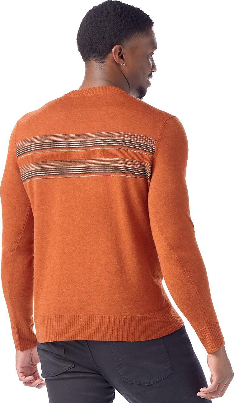 Sparwood Stripe Crew Sweater - Mens - picante / charcoal 1