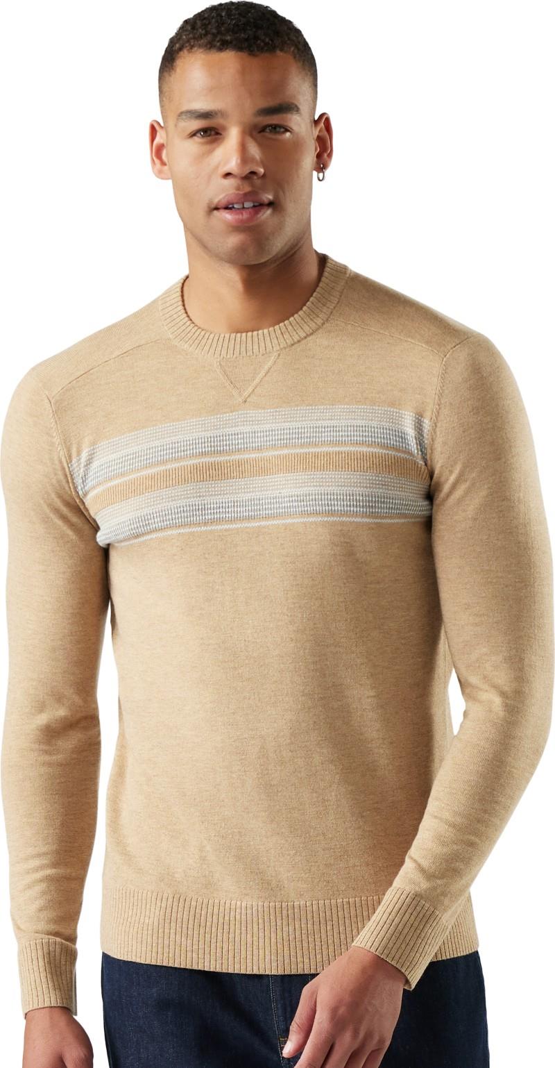 Sparwood Stripe Crew Sweater - Mens - toasted coconut / light gray 1