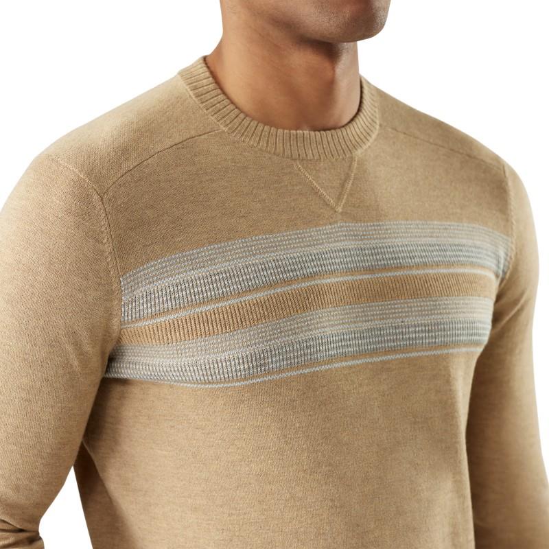 Sparwood Stripe Crew Sweater - Mens - toasted coconut / light gray 1